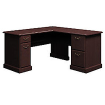 BBF Syndicate 60 inch; L-Shaped Desk, 30 3/4 inch;H x 60 7/8 inch;W x 60 7/8 inch;D, Mocha Cherry, Premium Installation Service