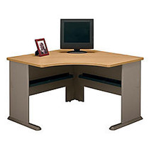 Bush Office Advantage Corner Desk, 29 7/8 inch;H x 47 1/4 inch;W x 47 1/4 inch;D, Light Oak/Sage, Premium Installation Service