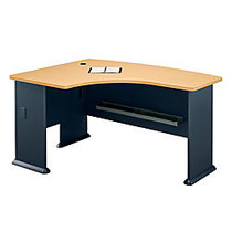Bush Office Advantage Left  inch;L inch; Bow Desk, 29 7/8 inch;H x 59 3/8 inch;W x 43 3/8 inch;D, Beech/Slate, Premium Installation Service