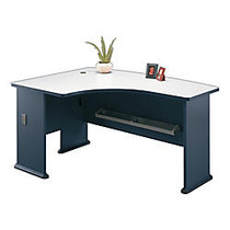 Bush Office Advantage Left  inch;L inch; Bow Desk, 29 7/8 inch;H x 59 3/8 inch;W x 43 3/8 inch;D, White Spectrum/Slate, Premium Installation Service