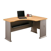 Bush Office Advantage Right  inch;L inch; Bow Desk, 29 7/8 inch;H x 59 3/8 inch;W x 43 3/8 inch;D, Light Oak/Sage, Premium Installation Service