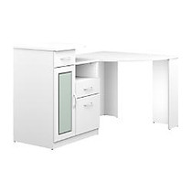 Bush Vantage 48 inch; Corner Desk, 35 1/2 inch;H x 58 3/5 inch;W x 38 1/2 inch;D, Pure White, Standard Delivery Service