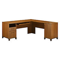 Bush; Achieve L-Desk, 29 1/2 inch;H x 70 1/4 inch;W x 70 1/4 inch;D, Warm Oak