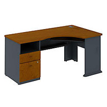 Bush; Advantage Work At Home Expandable Corner Desking Solution, Spectrum/Pewter, Standard Delivery Service