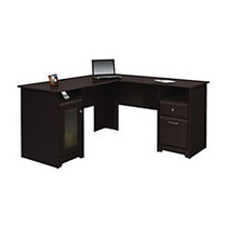 Bush; Cabot L-Desk, 30 1/4 inch;H x 59 1/2 inch;W x 59 1/2 inch;D, Espresso Oak