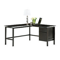 Whalen Jasper L Desk 30 Inch H X 60 Inch W X 60 Inch D Espresso Office Wagon