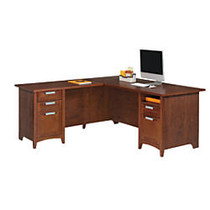 Realspace; Marbury L-Shaped Desk, 29 1/3 inch;H x 70 7/8 inch;W x 70 7/8 inch;D, Auburn Brown