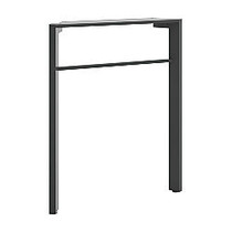 basyx by HON; Manage Series Desk Leg, 28 1/2 inch;H x 2 3/10 inch;W x 23 1/2 inch;D, Ash Metallic