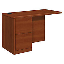 HON; 10700 Series Laminate Left Return, File/File, 29 1/2 inch;H x 48 inch;W x 24 inch;D, Cognac