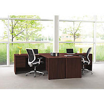 HON; 10700 Series&trade; Laminate Left Return For Use With Right Single-Pedestal Desk, 29 1/2 inch;H x 48 1/2 inch;W x 24 inch;D, Mahogany