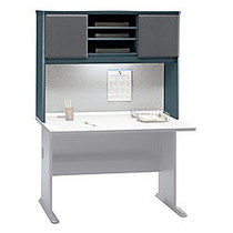 Bush Office Advantage 48 inch; Hutch, 36 1/2 inch;H x 47 1/2 inch;W x 13 7/8 inch;D, White Spectrum/Slate, Standard Delivery Service