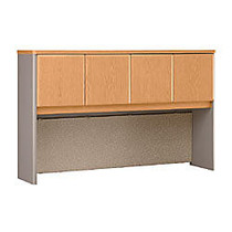 Bush Office Advantage 60 inch; Hutch, 36 1/2 inch;H x 59 5/8 inch;W x 13 7/8 inch;D, Light Oak/Sage, Premium Installation Service