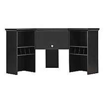 Bush; Stockport Corner Desk Hutch, 29 inch;H x 63 inch;W x 35 inch;D, Black