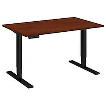 Bush Business Furniture Height Adjustable Standing Desk, 23 inch;H x 47 5/8 inch;W x 29 3/8 inch;D, Hansen Cherry/Black, Standard Delivery