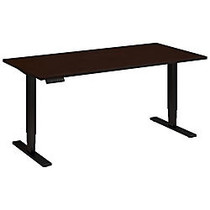 Bush Business Furniture Height Adjustable Standing Desk, 23 inch;H x 59 7/16 inch;W x 29 3/8 inch;D, Mocha Cherry Satin/Black, Standard Delivery