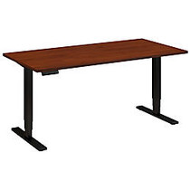 Bush Business Furniture Height Adjustable Standing Desk, 23-49 inch;H x 60 inch;W x 30 inch;D, Hansen Cherry/Black, Premium Installation