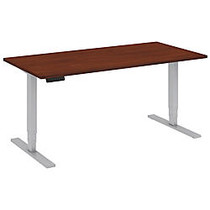 Bush Business Furniture Height Adjustable Standing Desk, 23-49 inch;H x 60 inch;W x 30 inch;D, Hansen Cherry/Gray, Premium Installation