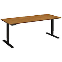 Bush Business Furniture Height Adjustable Standing Desk, 23-49 inch;H x 72 inch;W x 30 inch;D, Natural Cherry/Black, Premium Installation