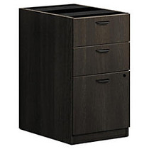 basyx by HON; BL Series 3-Drawer Pedestal File Cabinet, 27 3/4 inch;H x 15 5/8 inch;W x 21 3/4 inch;D, Espresso