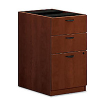 basyx by HON; BL Series 3-Drawer Pedestal File Cabinet, 27 3/4 inch;H x 15 5/8 inch;W x 21 3/4 inch;D, Medium Cherry