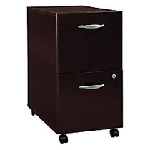 Bush Business Furniture Components Collection 2 Drawer Mobile Pedestal, 28 1/8 inch;H x 15 3/4 inch;W x 20 3/8 inch;D, Mocha Cherry, Standard Delivery Service