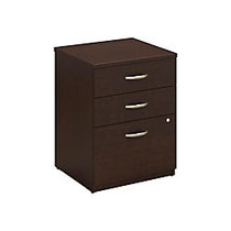 Bush Business Furniture Components Elite 24 inch; Wide 3 Drawer Pedestal, 29 7/8 inch;H x 22 5/8 inch;W x 20 5/8 inch;D, Mocha Cherry, Standard Delivery Service