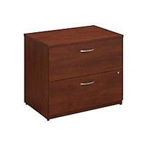 Bush Business Furniture Components Elite 36 inch; Wide 2 Drawer Lateral File, 29 7/8 inch;H x 35 11/16 inch;W x 23 3/8 inch;D, Hansen Cherry, Standard Delivery Service