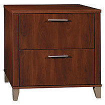 Bush Furniture Somerset Wood Letter/Legal Size Lateral File, 2 Drawers, 29 1/8 inch;H x 29 9/16 inch;W x 21 13/16 inch;D, Hansen Cherry, Standard Delivery