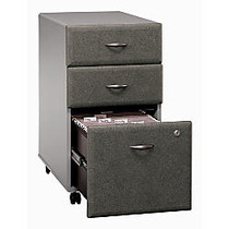 Bush; Office Advantage Mobile File Cabinet, 3 Drawer Pedestal, 27 7/8 inch;H x 15 3/4 inch;W x 20 3/16 inch;D, Spectrum/Pewter, Standard Delivery