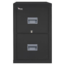 Fire King; Patriot Series 31 5/8 inch;D Vertical Letter-Size File Cabinet, Black, 2-Drawers, White Glove Delivery
