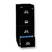 FireKing; 25 Vertical File, 4-Drawer, Legal-Size, 52 3/4 inch;H x 20 3/4 inch;W x 25 inch;D, Black, White Glove Delivery