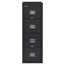 FireKing; Patriot Series 31 5/8 inch;D Vertical Letter-Size File Cabinet, 4 Drawers, Black, White Glove Delivery