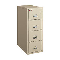 FireKing; UL 1-Hour Vertical File, 4 Drawers, Legal Size, 52 3/4 inch;H x 20 7/8 inch;W x 31 5/8 inch;D, Platinum, White Glove Delivery