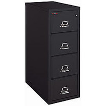 FireKing; UL 1-Hour Vertical File, 4 Drawers, Letter Size, 52 3/4 inch;H x 17 3/4 inch;W x 31 5/8 inch;D, Black, White Glove Delivery