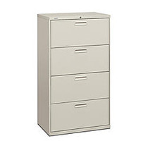 HON; 500-Series Lateral File, 4 Drawers, 53 inch;H x 30 inch;W x 19 1/4 inch;D, Light Gray