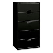 HON; 500-Series Lateral File, 5 Drawers, 67 inch;H x 36 inch;W x 19 1/4 inch;D, Black