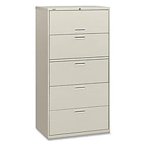 HON; 500-Series Lateral File, 5 Drawers, 67 inch;H x 36 inch;W x 19 1/4 inch;D, Light Gray