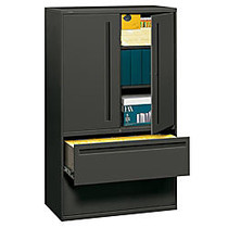 HON; Brigade; 700 Series Lateral File With Binder Storage, 42 inch; Wide, Charcoal