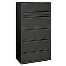 HON; Brigade; 700 Series Lateral File, 5 Drawers, 67 inch;H x 36 inch;W x 19 1/4 inch;D, Charcoal