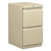 HON; Efficiencies&trade; 2-Drawer Mobile Pedestal, 28 inch;H x 15 inch;W x 19 7/8 inch;D,  inch;R inch; Pull, Putty