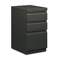 HON; Efficiencies&trade; 3-Drawer Mobile Pedestal, 28 inch;H x 15 inch;W x 19 7/8 inch;D,  inch;R inch; Pull, Charcoal