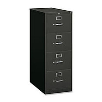 HON; Steel Vertical File Cabinet With Lock, Legal Size, 4 Drawers, 52 inch;H x 18 1/4 inch;W x 26 1/2 inch;D, Charcoal