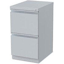 Lorell 20 inch; Mobile FF Pedestal File - 15 inch; x 19.9 inch; x 27.8 inch; - 3 x Drawer(s) for File - Letter - Ball-bearing Suspension, Drawer Extension, Durable, Recessed Drawer - Platinum - Steel - Recycled