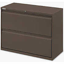 Lorell Fortress Series 42'' Lateral File - 42 inch; x 18.6 inch; x 28 inch; - 1 x Shelf(ves) - 2 x Drawer(s) for File - Letter, Legal, A4 - Lateral - Magnetic Label Holder, Ball Bearing Slide, Ball-bearing Suspension, Adjustable Leveler, Interlocking