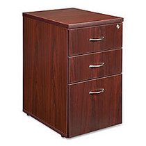 Lorell; 68600 Series Locking Box/Box/File Pedestal, 27 1/2 inch;H x 15 4/5 inch;W x 22 1/5 inch;D, Mahogany
