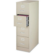 Lorell; Commercial-Grade Vertical File, Legal Size, 4 Drawers, 52 inch;H x 18 inch;W x 26 1/2 inch;D, Putty
