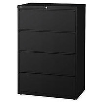 Lorell; Lateral File, 4 Drawers, 52 1/2 inch;H x 36 inch;W x 18 5/8 inch;D, Black
