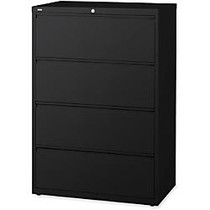 Lorell; Lateral File, 4 Drawers, 52 1/2 inch;H x 42 inch;W x 18 5/8 inch;D, Black