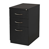 Lorell; Premium Steel Letter-Size Mobile File Cabinets, 3 Drawers, 27 3/4 inch;H x 15 inch;W x 22 7/8 inch;D, Black