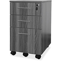 Mayline Medina Gray Laminate BBF Mobile Pedestal - 18 inch; x 15.5 inch; x 26.8 inch; - 3 x Box Drawer(s), File Drawer(s) - Material: Steel - Finish: Gray, Laminate